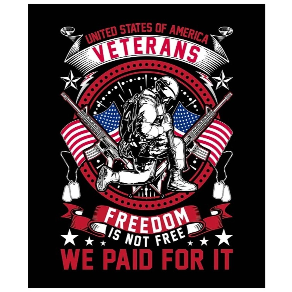 Veterans Freedom Is Not‎ Free Flag 3'x5' Single sided